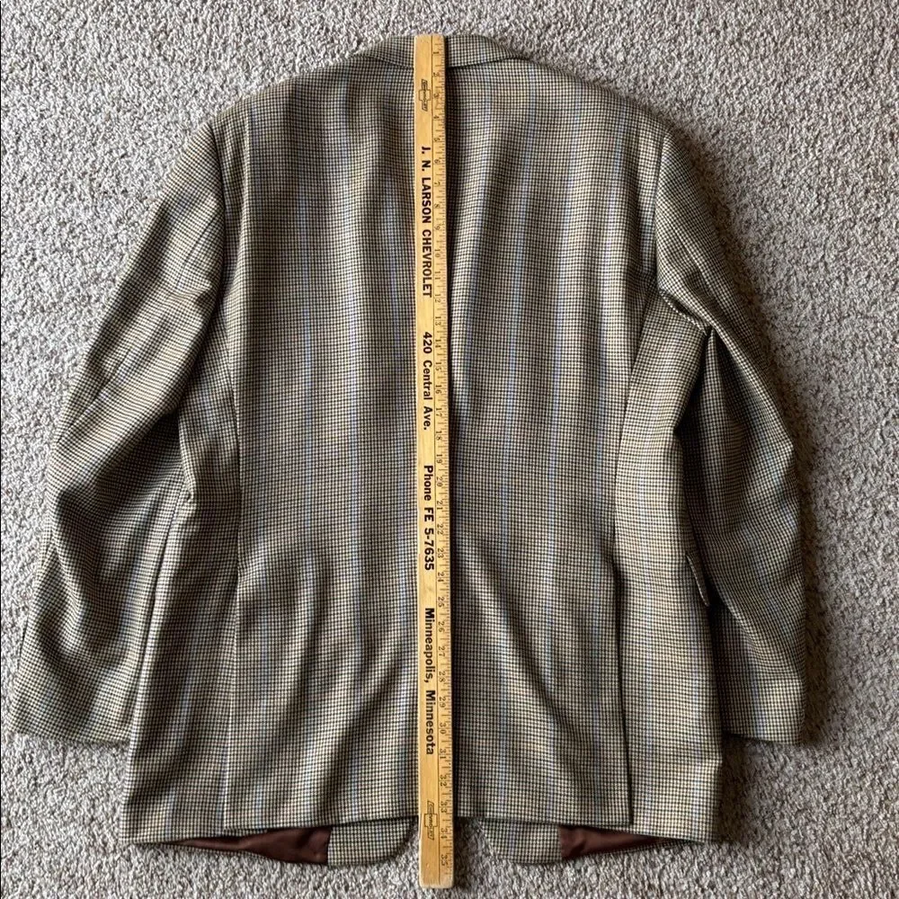 John W. Nordstrom Loro Piana Pure Cashmere Houndstooth Check Sport Coat 44 L